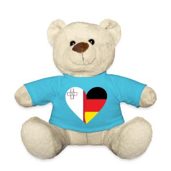 Malta Germany Heart - Teddy - Atollblau - Vorne