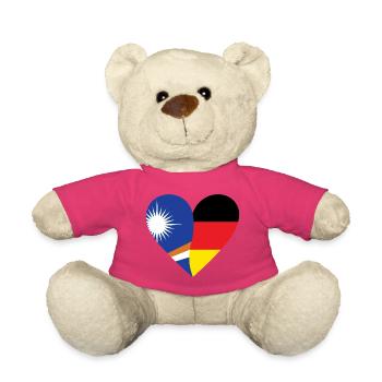 Marshall Islands Germany Heart - Teddy Bear - pink - Front