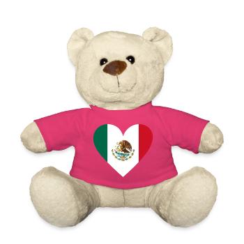 Cœur Mexique - Nounours - rose - Devant