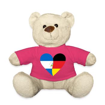 Nicaragua Germany Heart - Teddy - Pink - Vorne