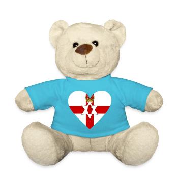 Northern Ireland Heart - Teddy - Atollblau - Vorne