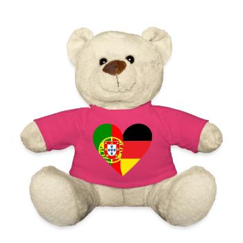 Portugal Germany Heart - Teddy - Pink - Vorne