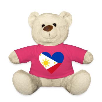 Philippines Heart - Teddy Bear - pink - Front
