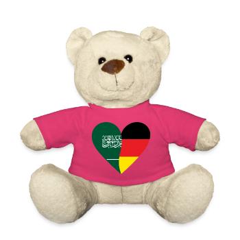 Saudi Arabia Germany Heart - Teddy Bear - pink - Front