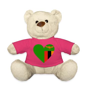Zambia Heart - Teddy Bear - pink - Front