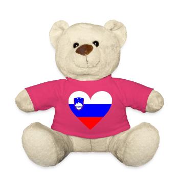 Slovenia Heart - Teddy Bear - pink - Front
