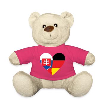 Slovakia Germany Heart - Teddy - Pink - Vorne