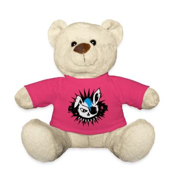 rabbit with an eye patch and a mohawk - Teddy - Pink - Vorne