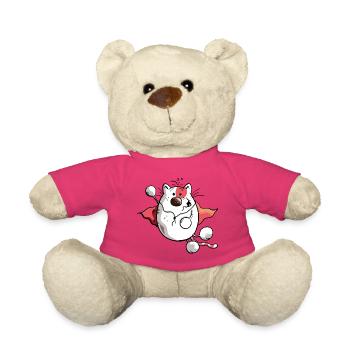 Super Cat - Teddy Bear - pink - Front