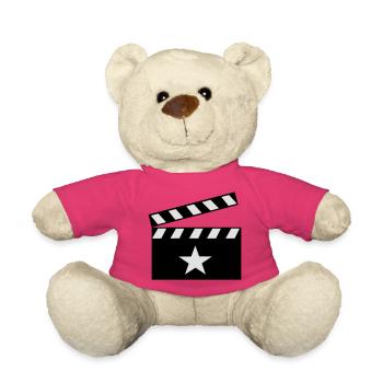 Movie Clapper Board - Teddy Bear - pink - Front