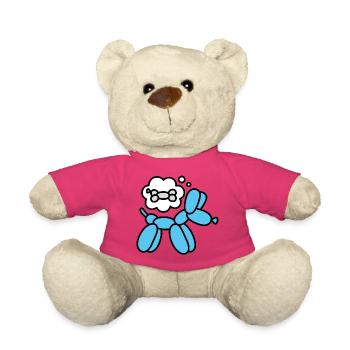 Ballon Animaux Ballon Artiste Ballon Chien avec Os - Nounours - rose - Devant