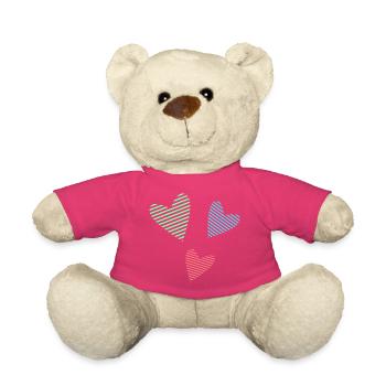HERZ. PAPA. MAMA. Junggesellinnenabschied. BEBE. KIND. HERZ. FEST - Teddy - Pink - Vorne