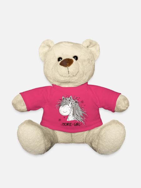 Horse Girl Pferdemädchen Pferde Cartoon - Teddy - Pink