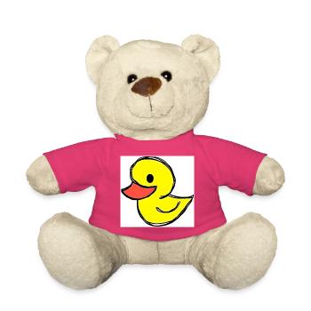 Fröhliches Entenküken Cartoon - Teddy - Pink - Vorne