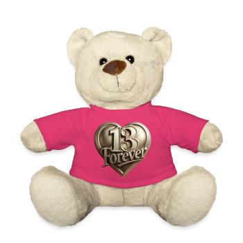 13Pour toujours en forme de cœur - Nounours - rose - Devant