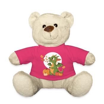 Petit Dragon Scène D’automne - Nounours - rose - Devant