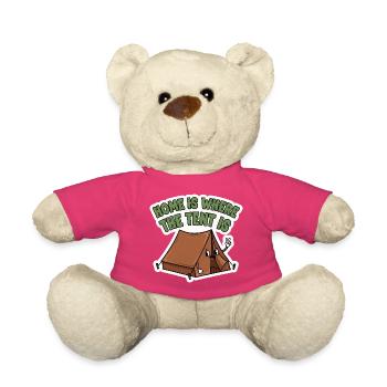 Chez soi sous tente / camping - Nounours - rose - Devant