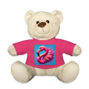 Flamant - Nounours - rose - Devant