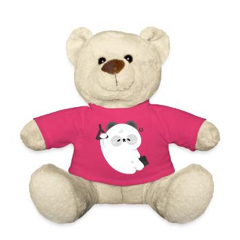 T-shirt Sleepy Panda Kawaii - Nounours - rose - Devant