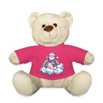 Lapin Père Noël Noël - Nounours - rose - Devant