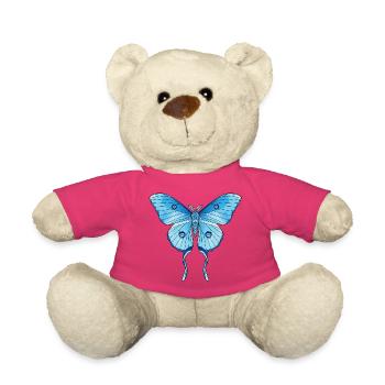 Geometrischer Blauer Schmetterling - Teddy - Pink - Vorne