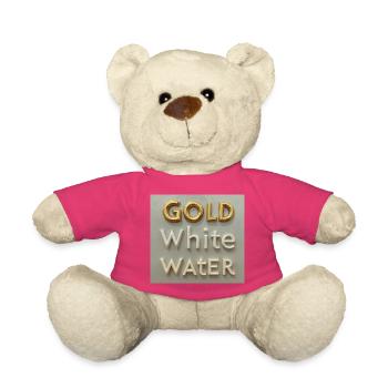 Typographie de l’eau blanche dorée - Nounours - rose - Devant