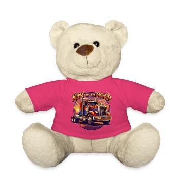 Roi de la route : Illustration de camion - Nounours - rose - Devant