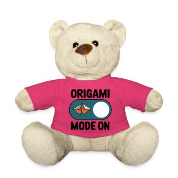 Mode en origami sur papier Passe-temps de pliage pour - Nounours - rose - Devant