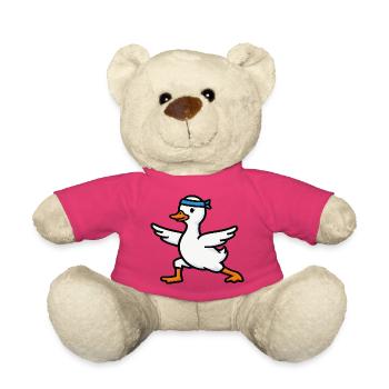 Lustige Yoga Liebhaber Gans - Teddy - Pink - Vorne
