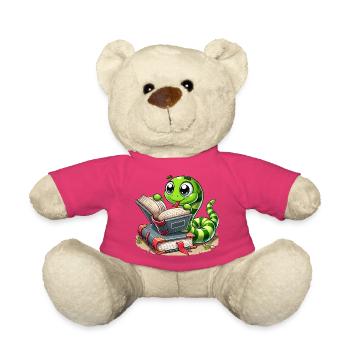 Lire le serpent avec des livres - Nounours - rose - Devant