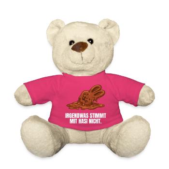 Pâques du lapin en chocolat - Nounours - rose - Devant
