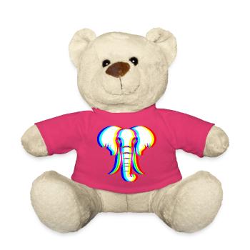 Elephant Vaporwave Lover Animal  - Teddy - Pink - Vorne