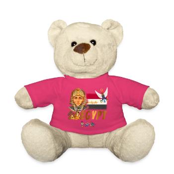 Ägypten Vintage Pharao mit Fahne und Pyramiden - Teddy - Pink - Vorne