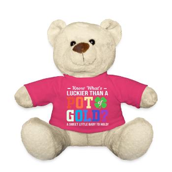 St. Patrick Day Baby Party Gender Reveal - Teddy - Pink - Vorne