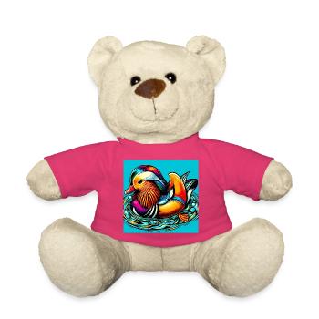 Canard mandarin - Nounours - rose - Devant