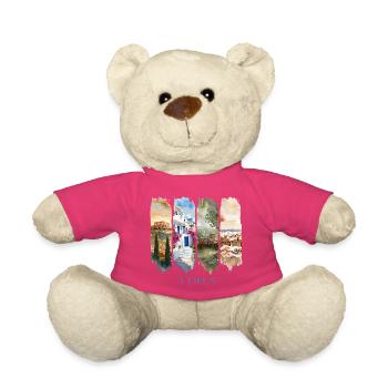 Athen Design – Griechenland Reise Motiv - Teddy - Pink - Vorne