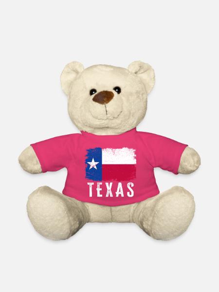 Texas State Flag gezeichnet Vintage Texas, USA - Teddy - Pink
