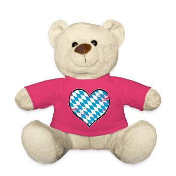 Bayern Herzflagge used - Teddy - Pink - Vorne