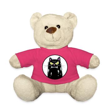 Grimmiger  Kater mit weissem hintergrund  - Teddy - Pink - Vorne