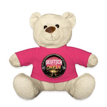 Deutsch Auf Die Ohren Rock Logo - Teddy - Pink - Vorne