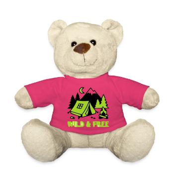 Camping Zelt Natur Grafik - Teddy - Pink - Vorne
