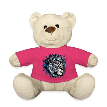 Blauer Löwenkönig Kronenporträt - Teddy - Pink - Vorne
