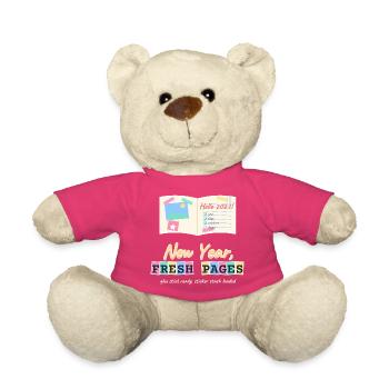 Neujahr Frische Seiten Junk Journal Scrapbooking - Teddy - Pink - Vorne