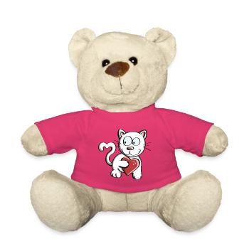 I Love Cats Comic - Cats - Cat - Teddy Bear - pink - Front
