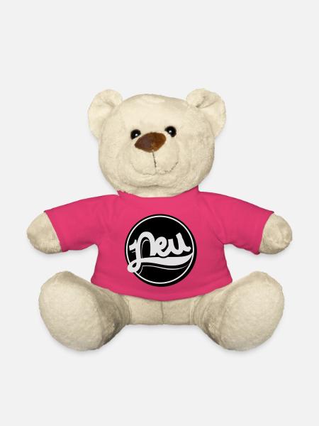 New Button - Teddy Bear - pink