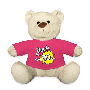 90s Party , Theme Party , 90s Back to (25) - Teddy Bear - pink - Front
