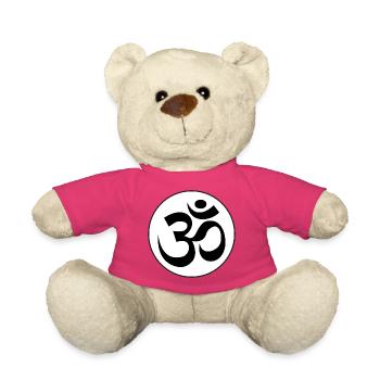 autocollant rond om aum sacré son hindouisme Inde - Nounours - rose - Devant