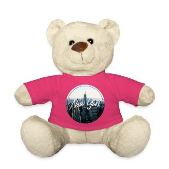 New York Skyline Lettering - Teddy Bear - pink - Front