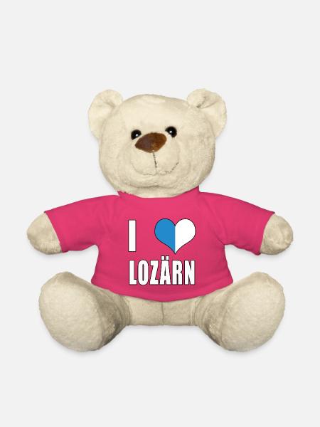 i love Lozärn Luzern Liebe Herz Schweiz Geschenk - Teddy - Pink