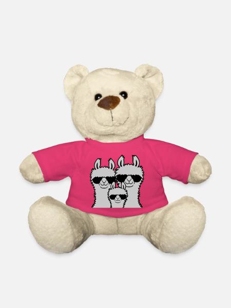 Lama Famille Parents Enfant - Nounours - rose